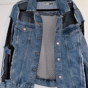 Mesh Denim Jacket
